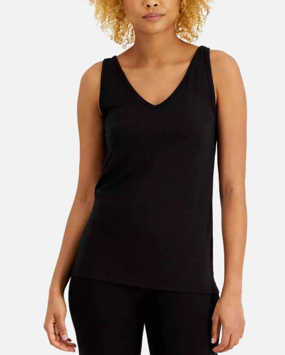 ALFANI WOMENS SIZE XSMALL PAJAMAS MODAL SET TANK TOP & LEGGINGS CLASSIC BLACK